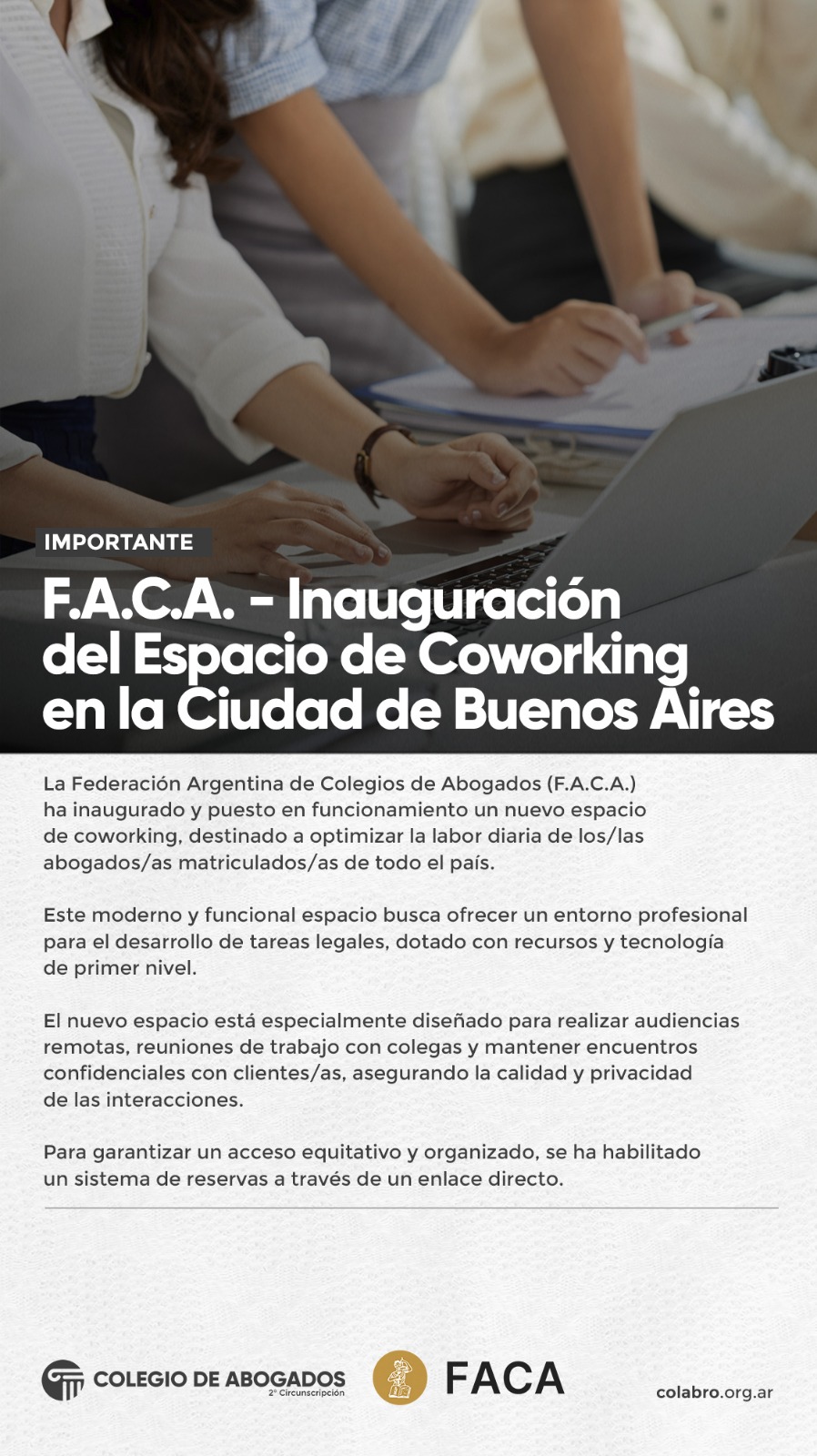 F.A.C.A - Inauguración del Espacio de Coworking 
